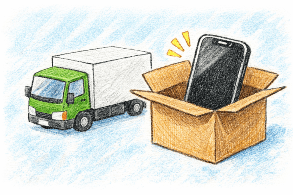 iPhoneの宅配修理